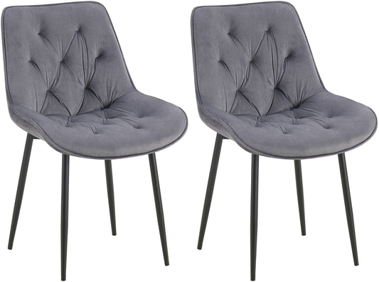 2er Set Esszimmerstuhl Wallace Samt