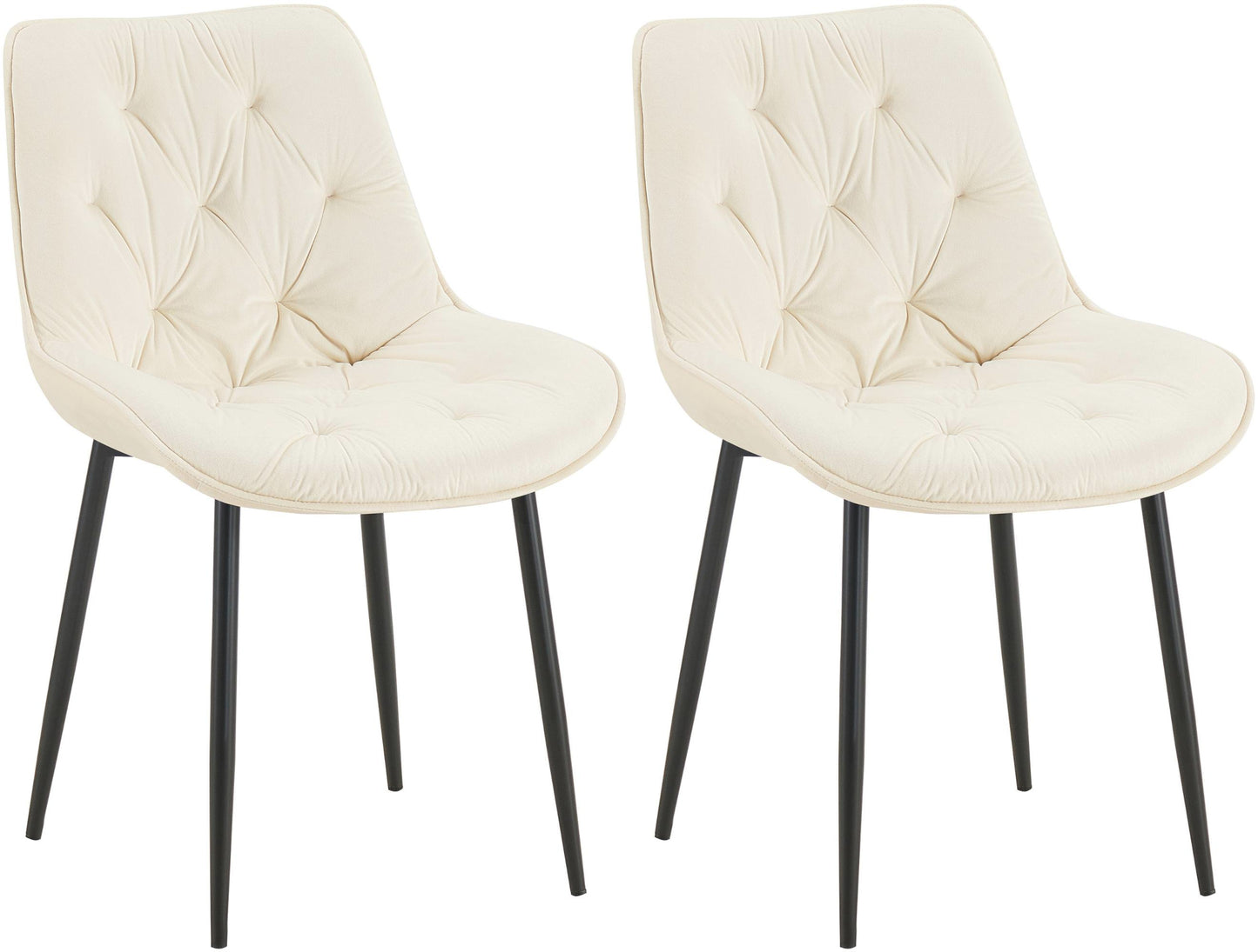 2er Set Esszimmerstuhl Wallace Samt