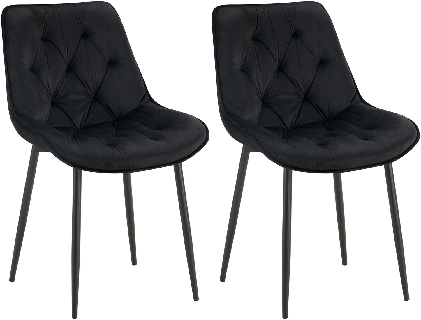 2er Set Esszimmerstuhl Wallace Samt