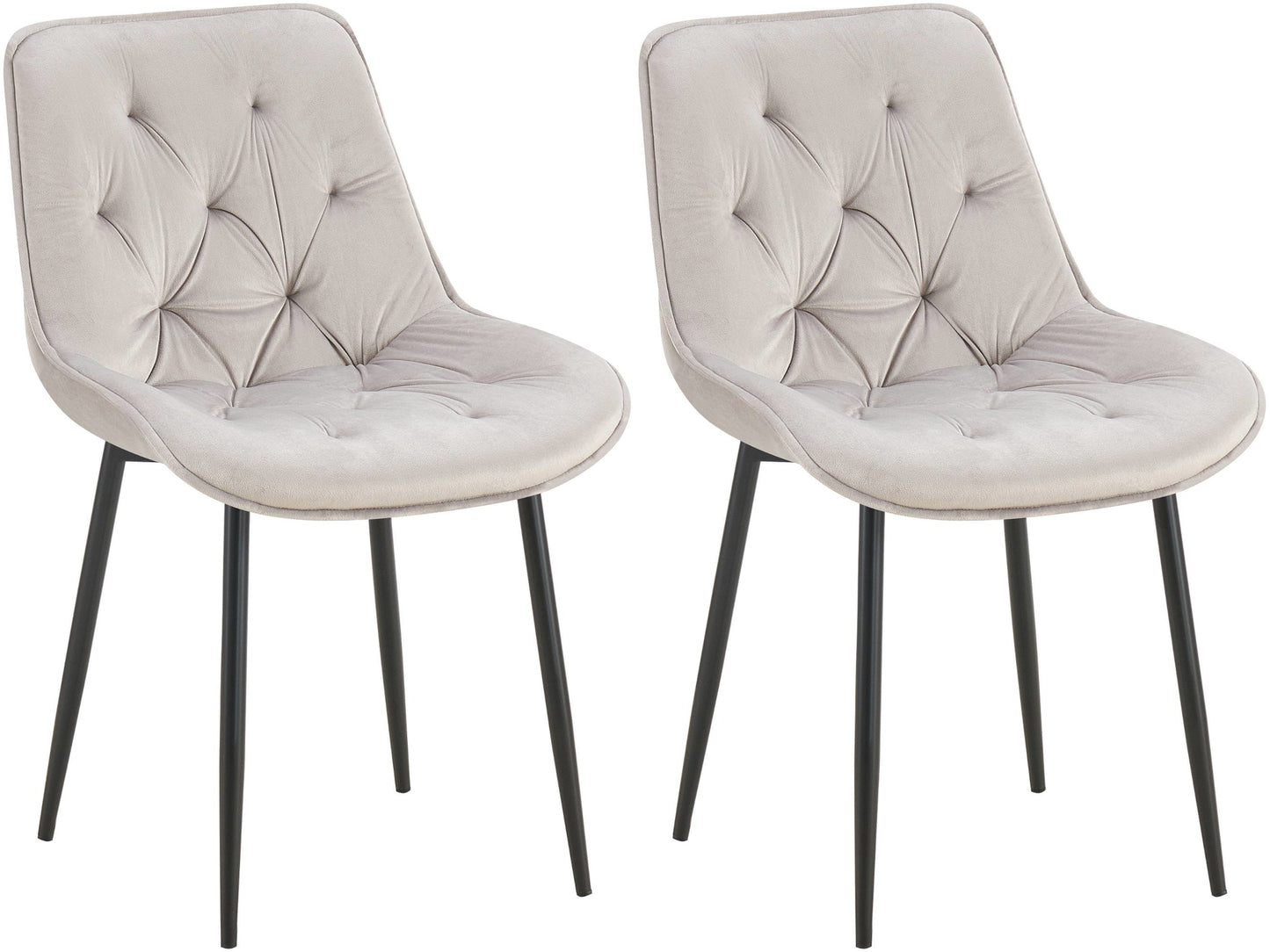 2er Set Esszimmerstuhl Wallace Samt
