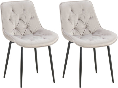 2er Set Esszimmerstuhl Wallace Samt