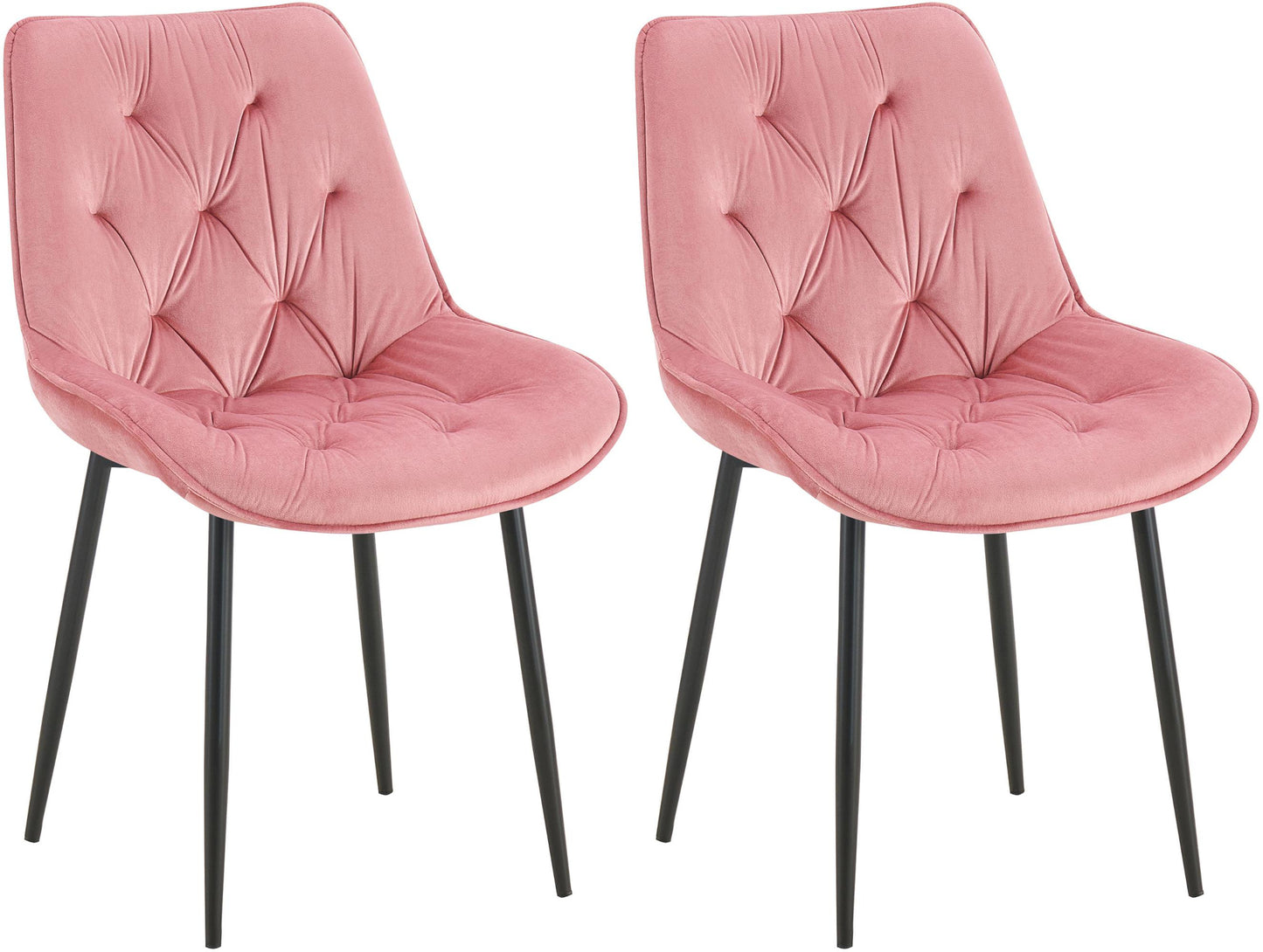 2er Set Esszimmerstuhl Wallace Samt