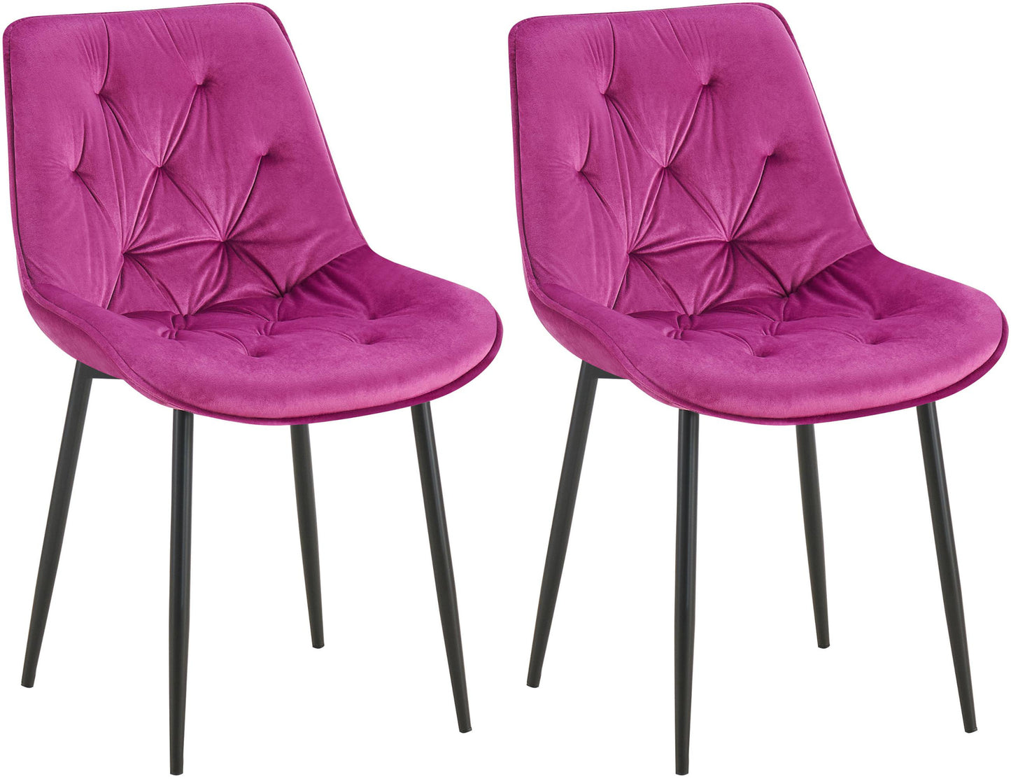 2er Set Esszimmerstuhl Wallace Samt