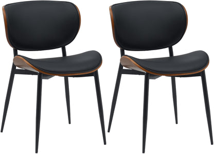 2er Set Esszimmerstuhl Enid Kunstleder- oder Stoffbezug