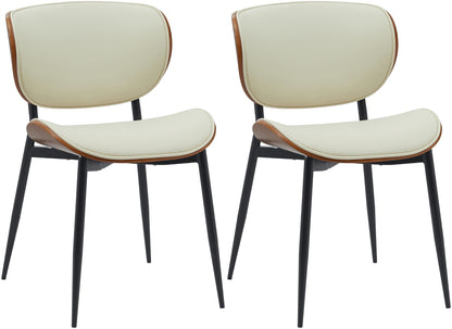 2er Set Esszimmerstuhl Enid Kunstleder- oder Stoffbezug