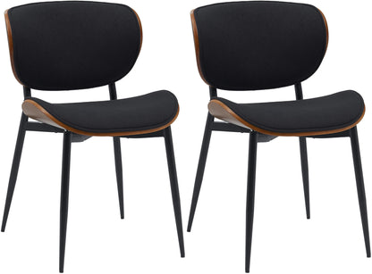 2er Set Esszimmerstuhl Enid Kunstleder- oder Stoffbezug