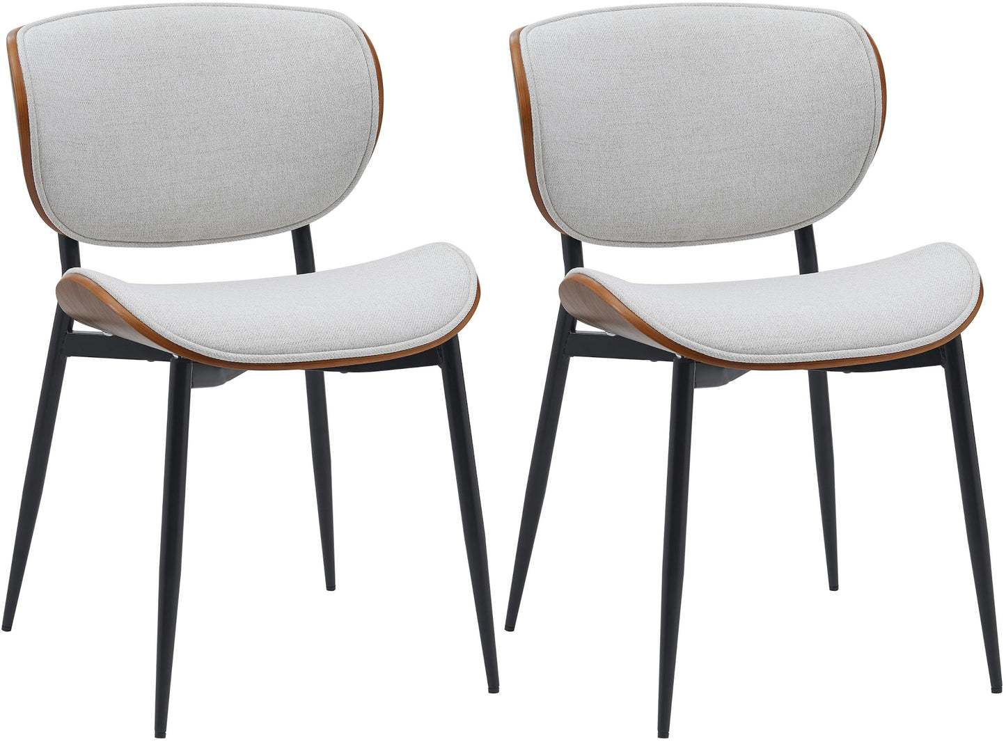 2er Set Esszimmerstuhl Enid Kunstleder- oder Stoffbezug