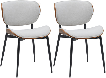 2er Set Esszimmerstuhl Enid Kunstleder- oder Stoffbezug