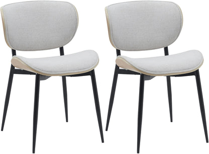 2er Set Esszimmerstuhl Enid Kunstleder- oder Stoffbezug