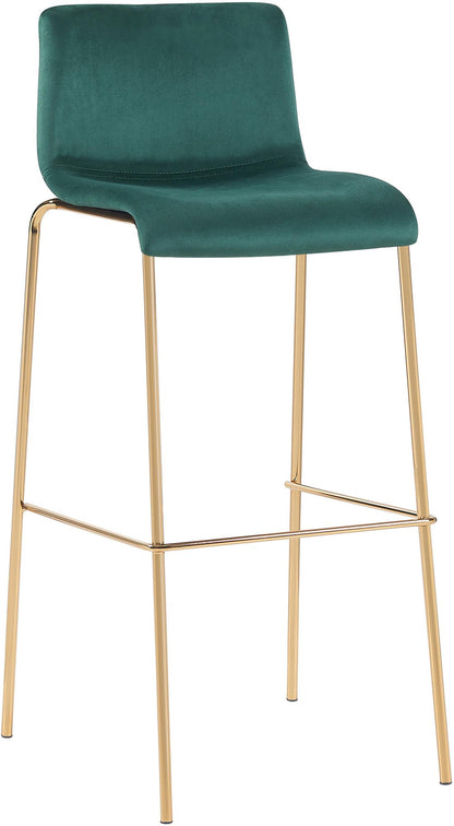Barhocker Hoover Samt Vierfußgestell Gold