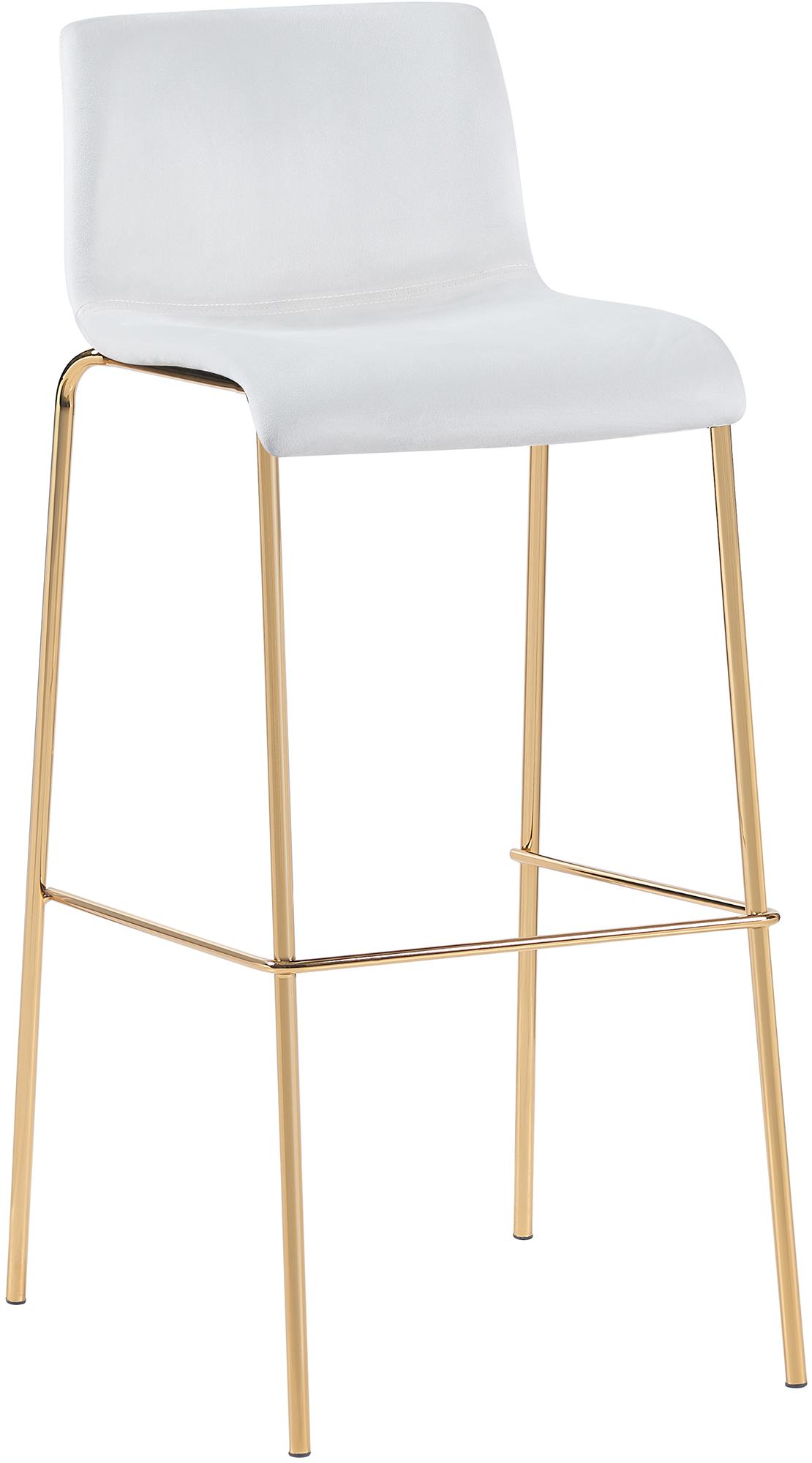 Barhocker Hoover Samt Vierfußgestell Gold