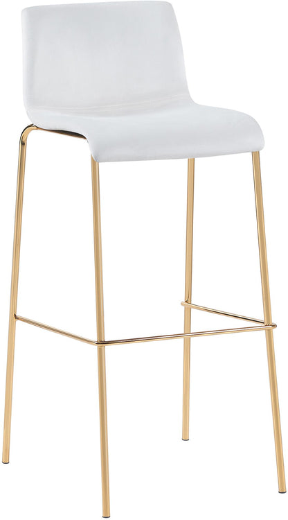 Barhocker Hoover Samt Vierfußgestell Gold
