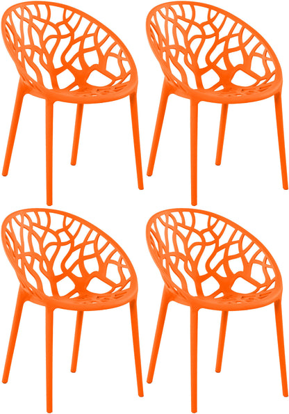 4er Set Stapelbare Gartenstühle Hope