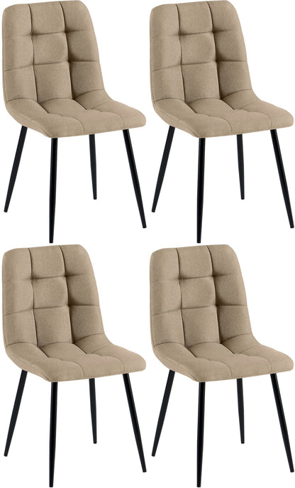 4er Set Esszimmerstühle Antibes Stoff