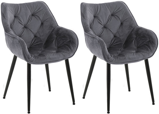 2er Set Stuhl Tanna Samt