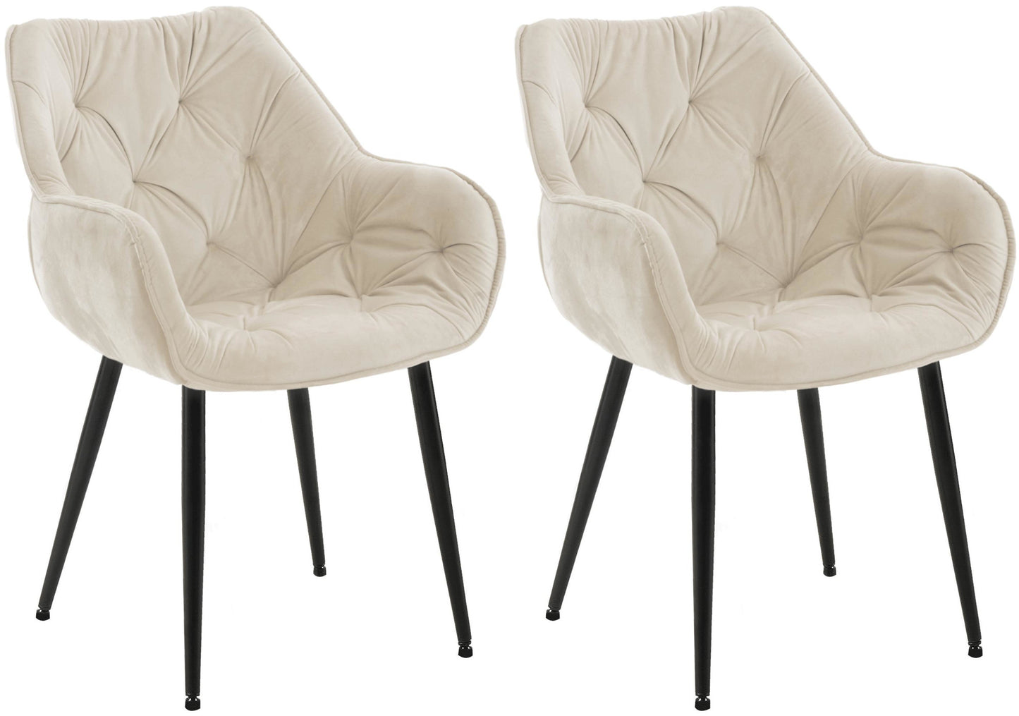 2er Set Stuhl Tanna Samt