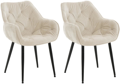 2er Set Stuhl Tanna Samt