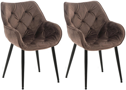 2er Set Stuhl Tanna Samt