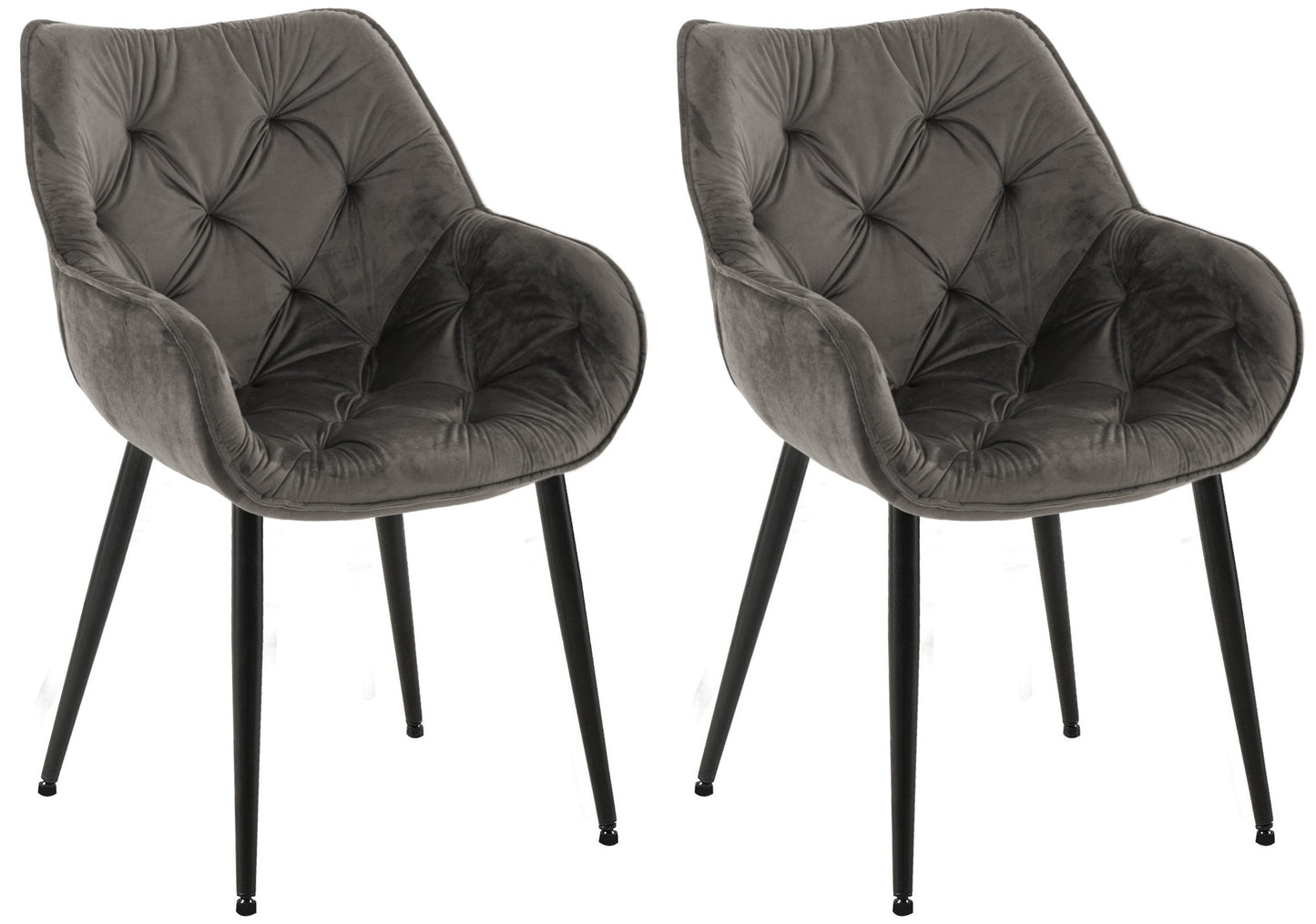 2er Set Stuhl Tanna Samt