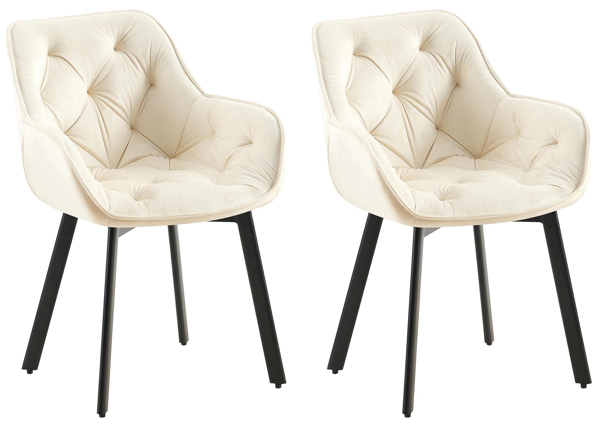 2er Set Drehbarer Esszimmerstuhl Antigo Samt