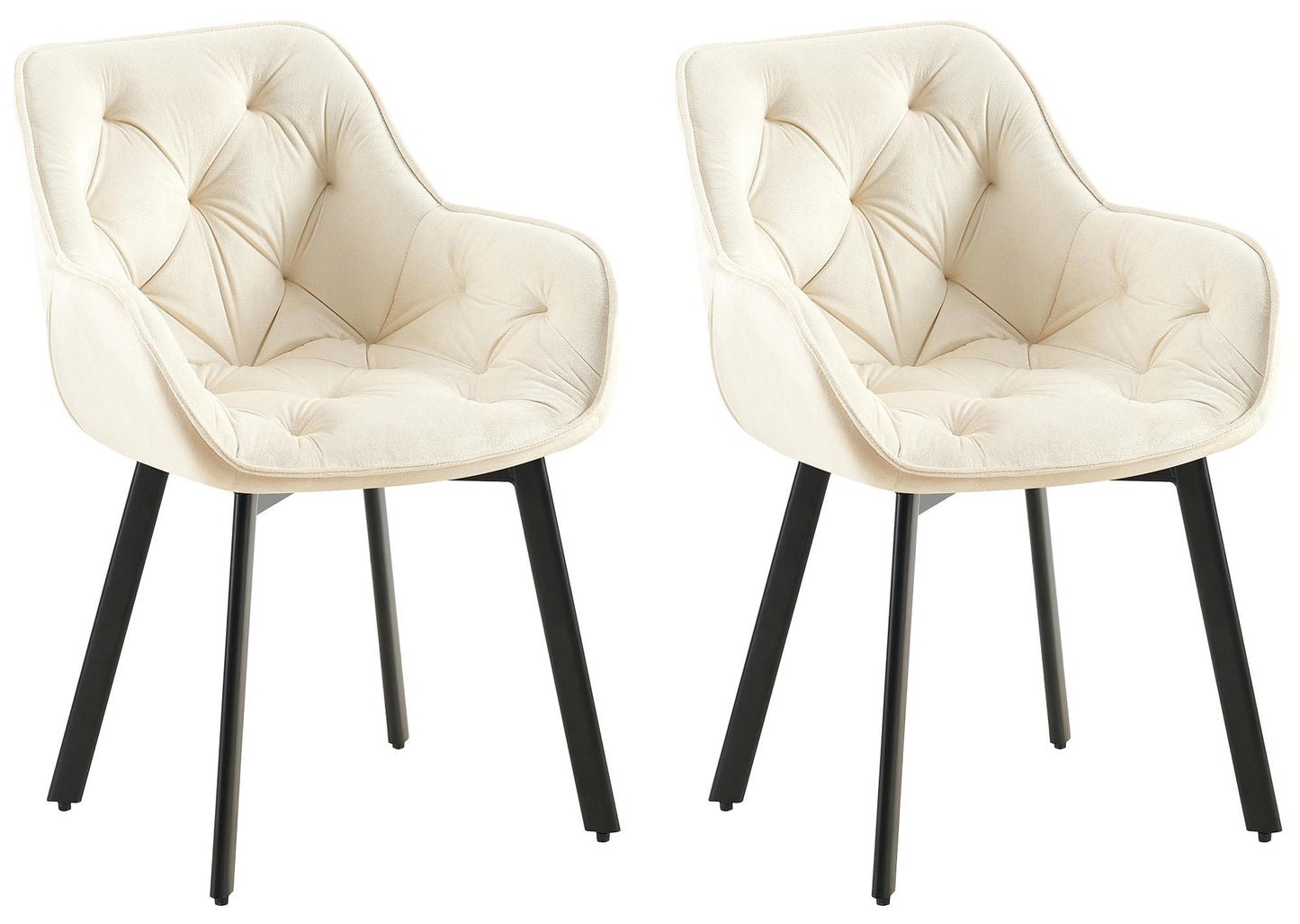 2er Set Drehbarer Esszimmerstuhl Antigo Samt