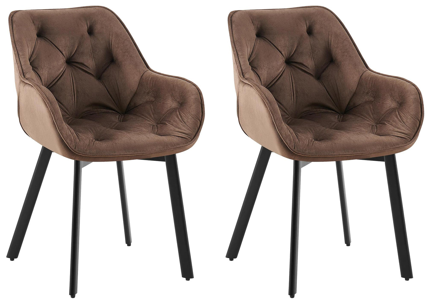 2er Set Drehbarer Esszimmerstuhl Antigo Samt