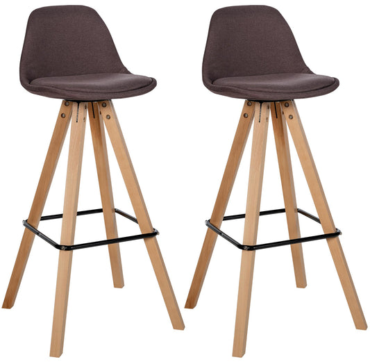 2er Set Barhocker Corbin Stoff Square