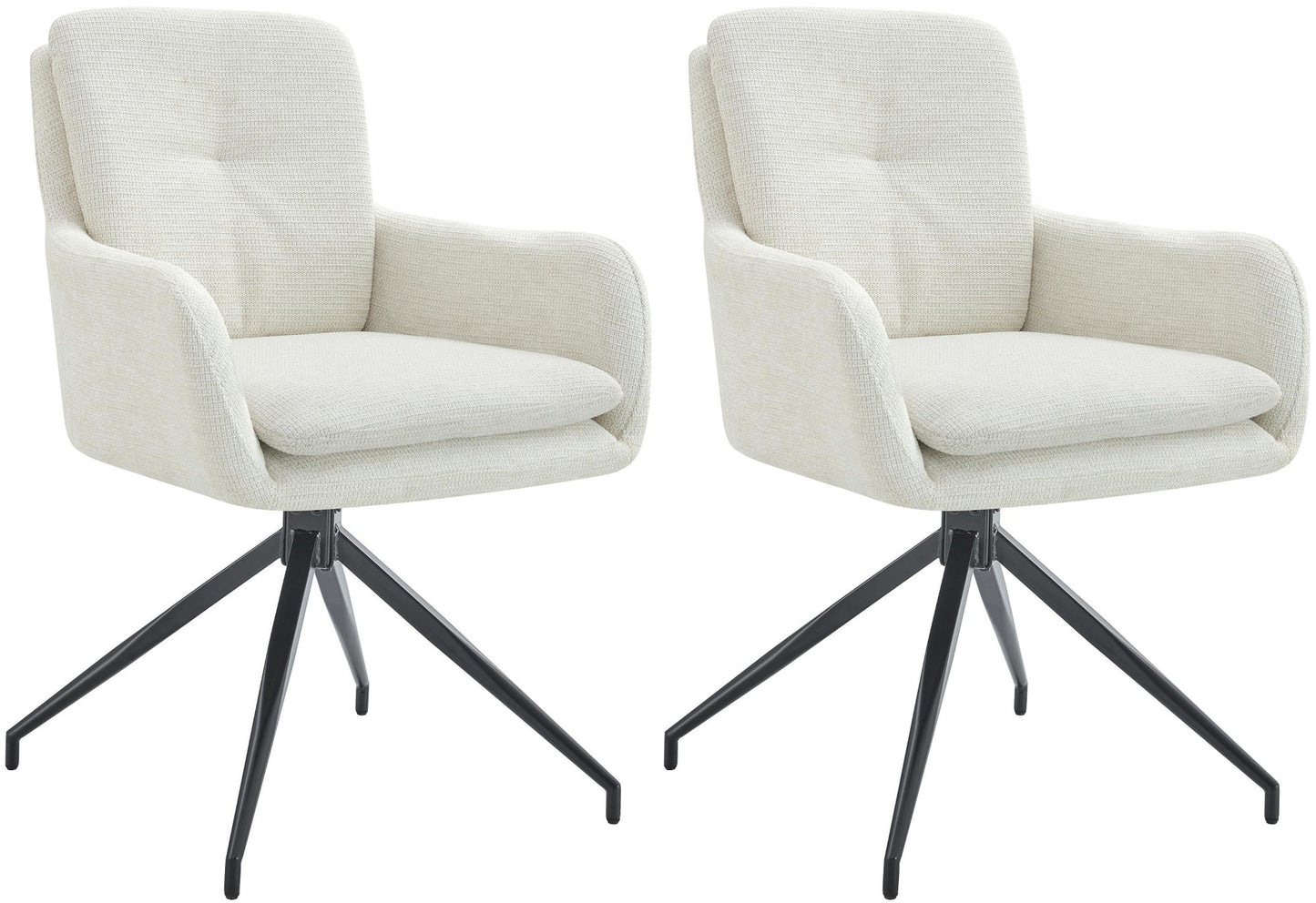 2er Set Esszimmerstühle Pickett Stoff