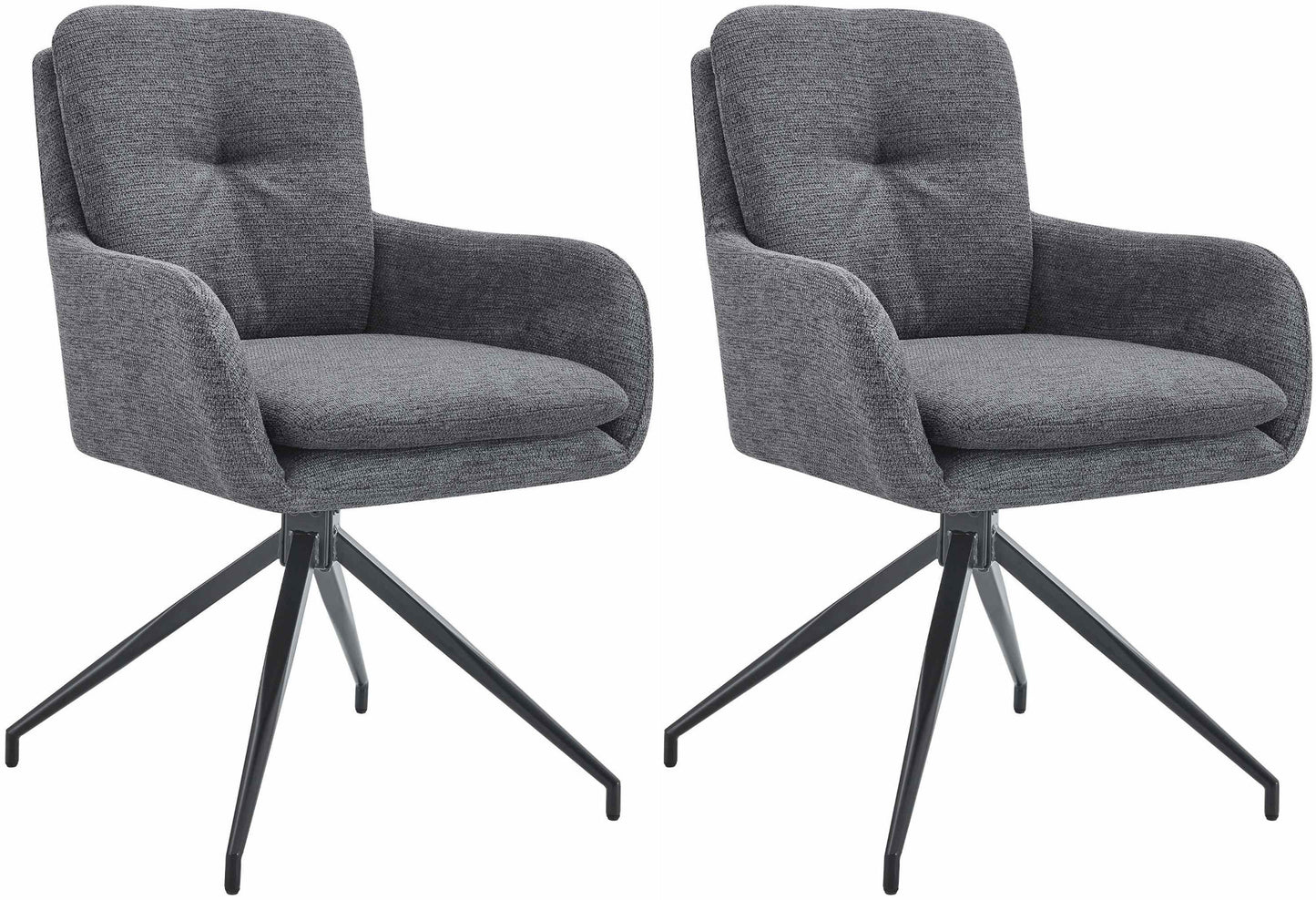 2er Set Esszimmerstühle Pickett Stoff