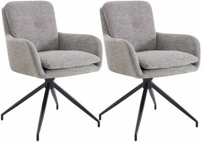 2er Set Esszimmerstühle Pickett Stoff