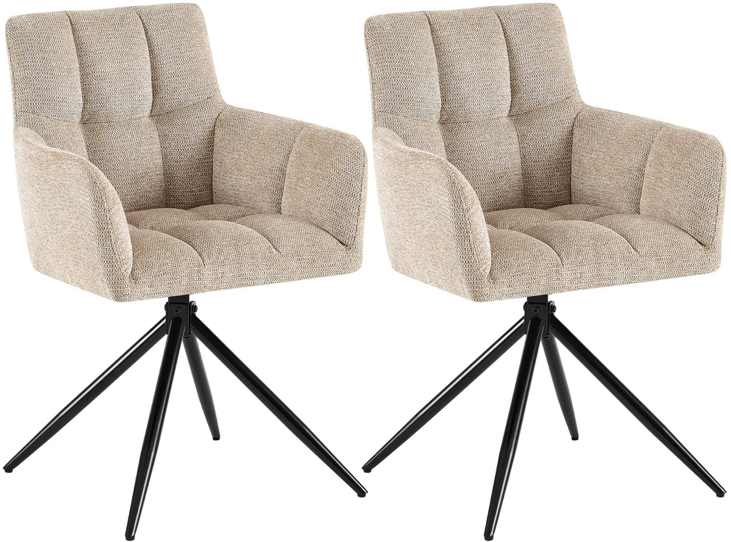 2er Set Esszimmerstuhl Jonah Stoff