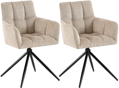 2er Set Esszimmerstuhl Jonah Stoff