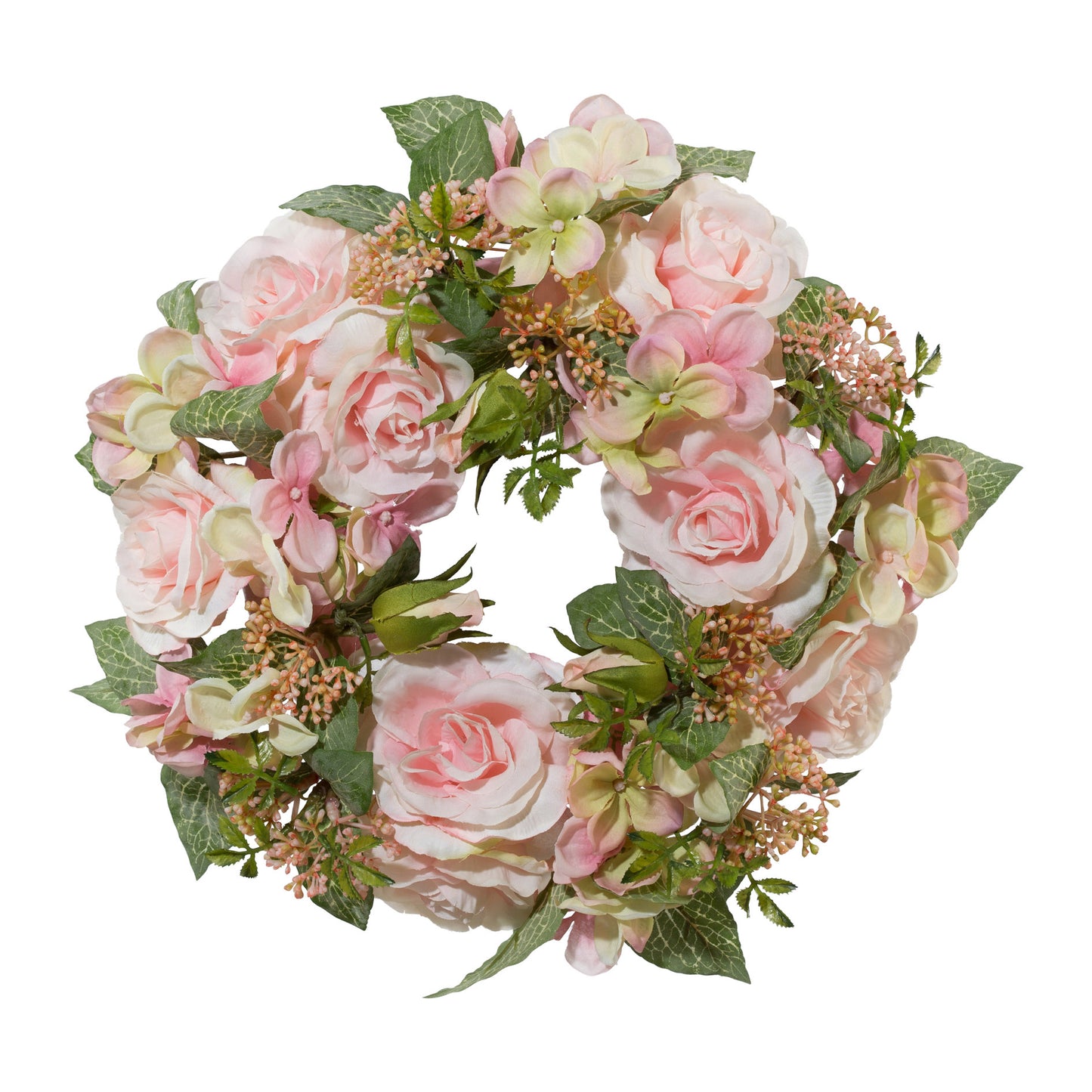 Künstlicher Rosenkranz 33 cm in Rosa und Weiß – Pflegeleicht für jede Gelegenheit