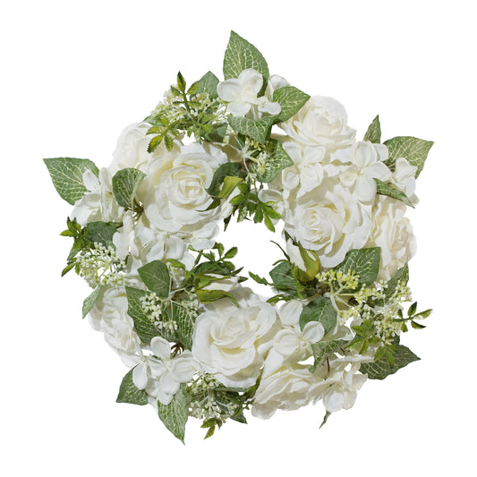 Künstlicher Rosenkranz 33 cm in Rosa und Weiß – Pflegeleicht für jede Gelegenheit