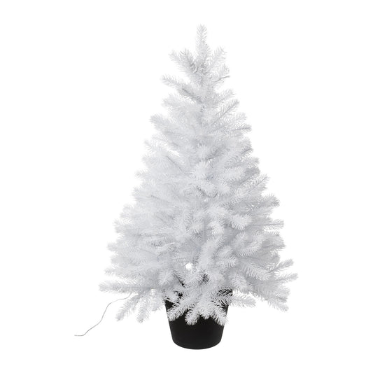 Künstlicher Tannenbaum Weihnachtsbaum 90cm im Topf 287 Spitzen PE weiß