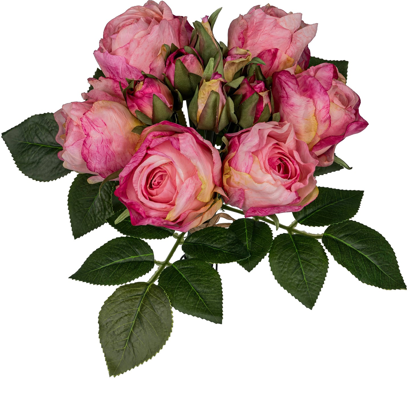 Künstlicher Rosenstrauß 30 cm in Rosa – hochwertige Kunstpflanze für langlebige Dekoration