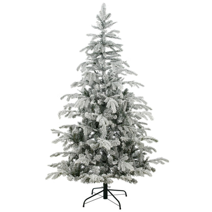 Künstliche Nordmanntanne SNOWY 210cm beschneit 1271 Spitzen 330 LED schwer entflammbar