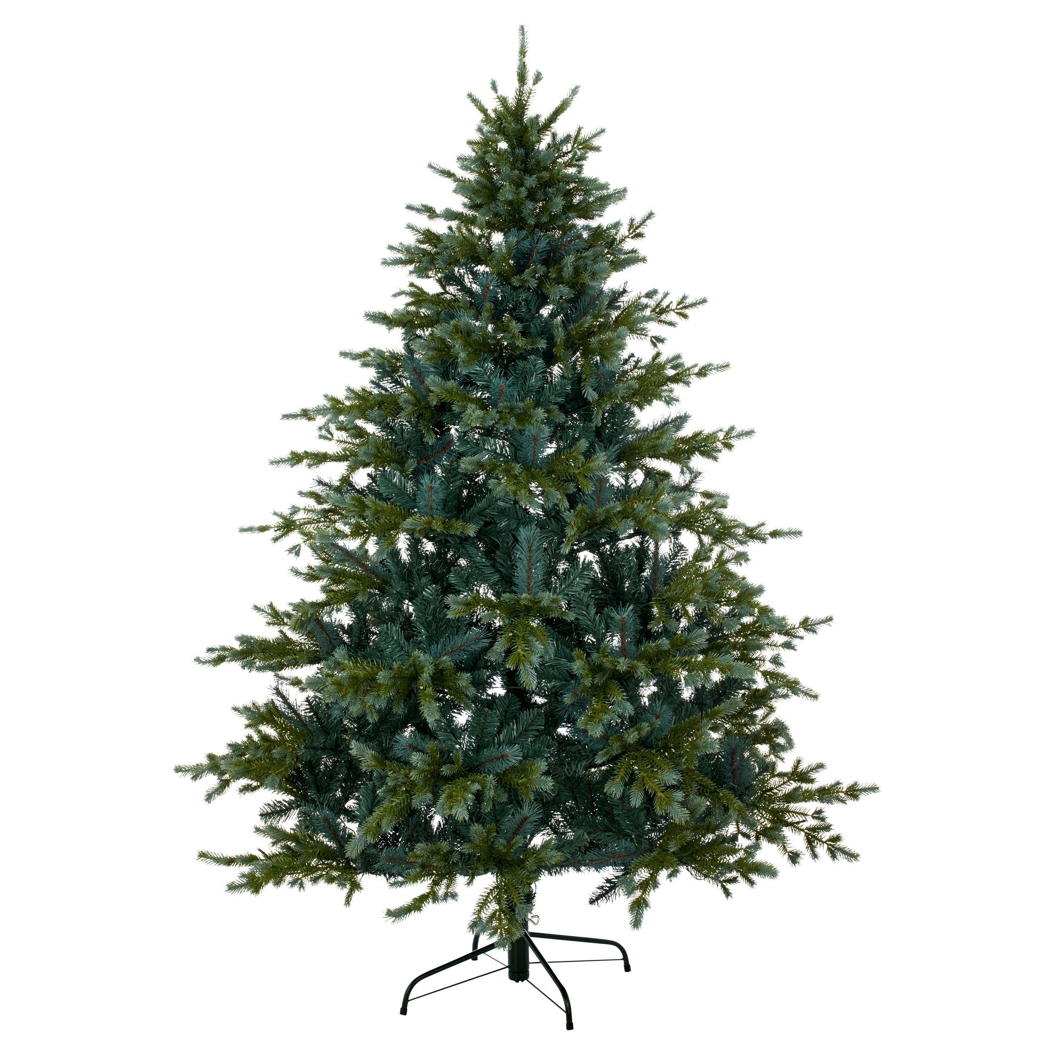 Künstliche Blaufichte Weihnachtsbaum 210cm mit 400 LEDs outdoor Stecker schwer entflammbar