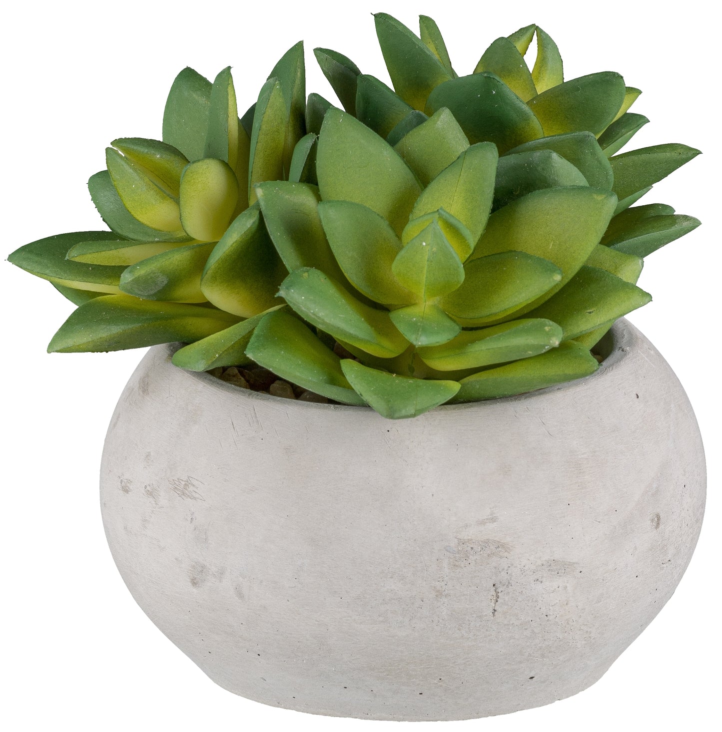 Sukkulenten Set 3er, Kunstpflanzen 8-10cm in Zementtopf 9x5cm, pflegeleicht