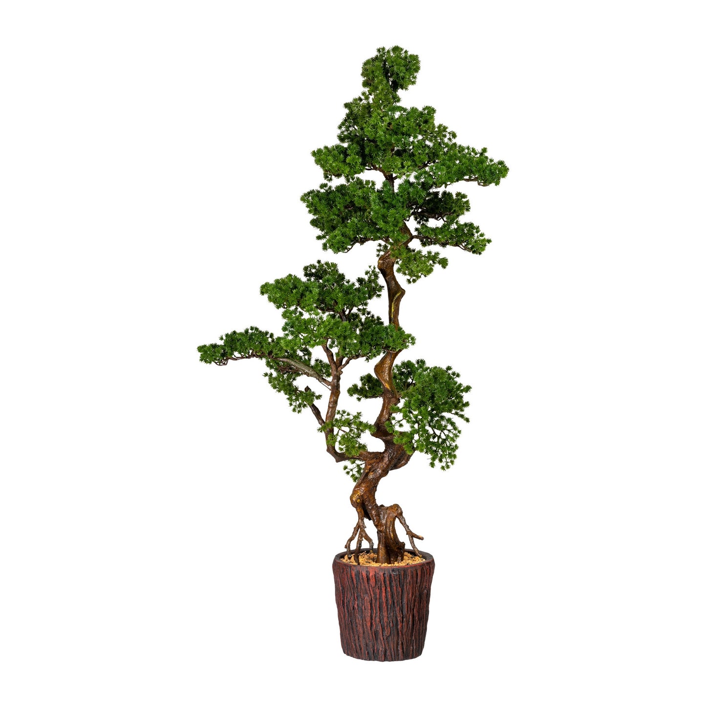 Bonsai Lärche 155 cm im Magnesiatopf 26x26 cm – Exotische Kunstpflanze für Ihr Zuhause