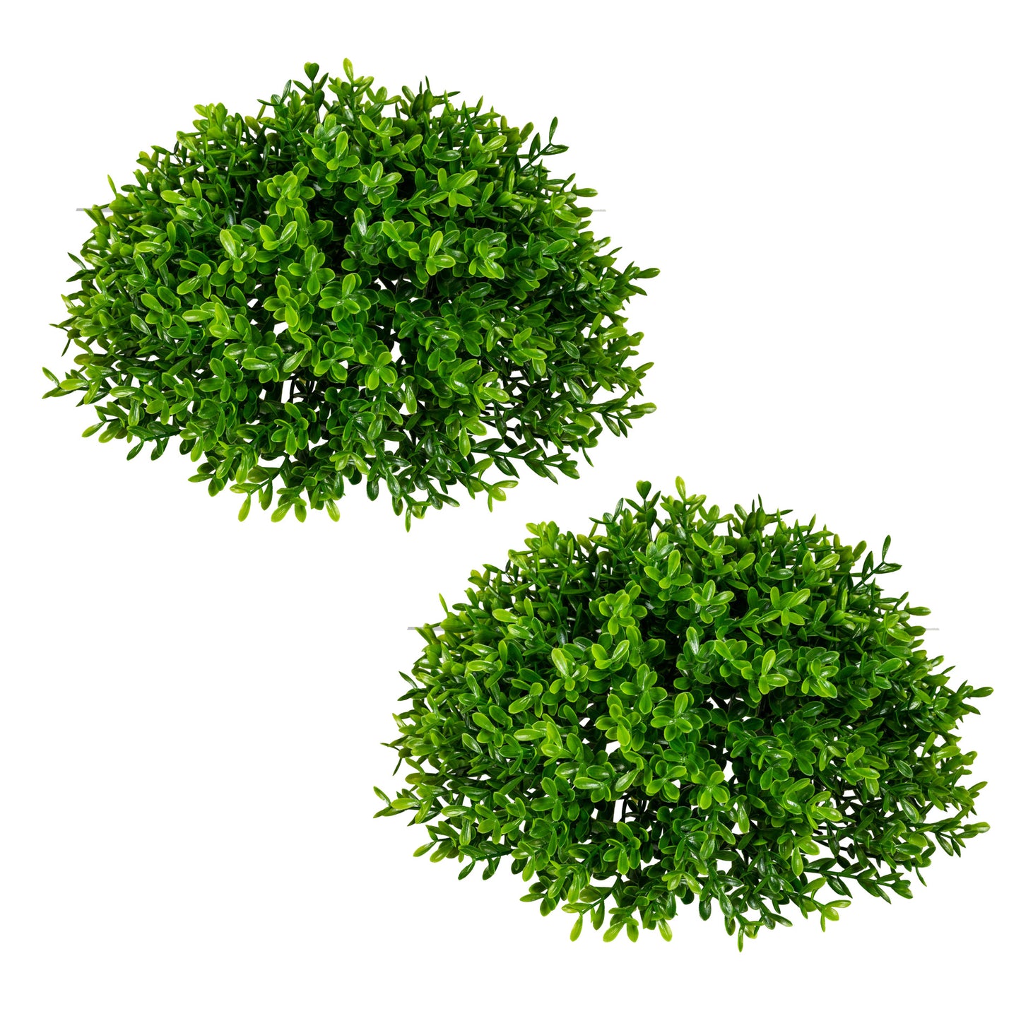 2er Set Teeblatt-Halbkugeln 28x12 cm aus pflegeleichtem Kunststoff in elegantem Grün