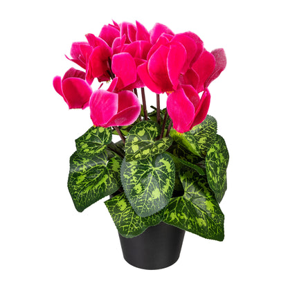 2x Künstliche Alpenveilchen im 28 cm Topf – Wunderschöne Blütenvielfalt verfügbar