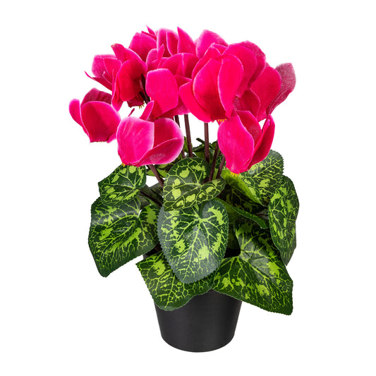 2x Künstliche Alpenveilchen im 28 cm Topf – Wunderschöne Blütenvielfalt verfügbar