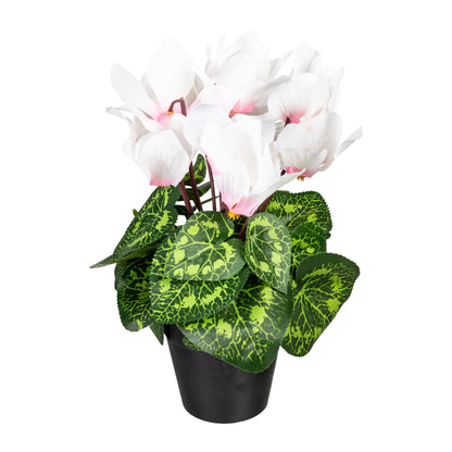 2x Künstliche Alpenveilchen im 28 cm Topf – Wunderschöne Blütenvielfalt verfügbar