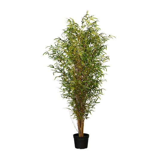Künstlicher Bambus 180 cm im schwarzen Kunststofftopf – Exotische Dekoration für Ihr Zuhause