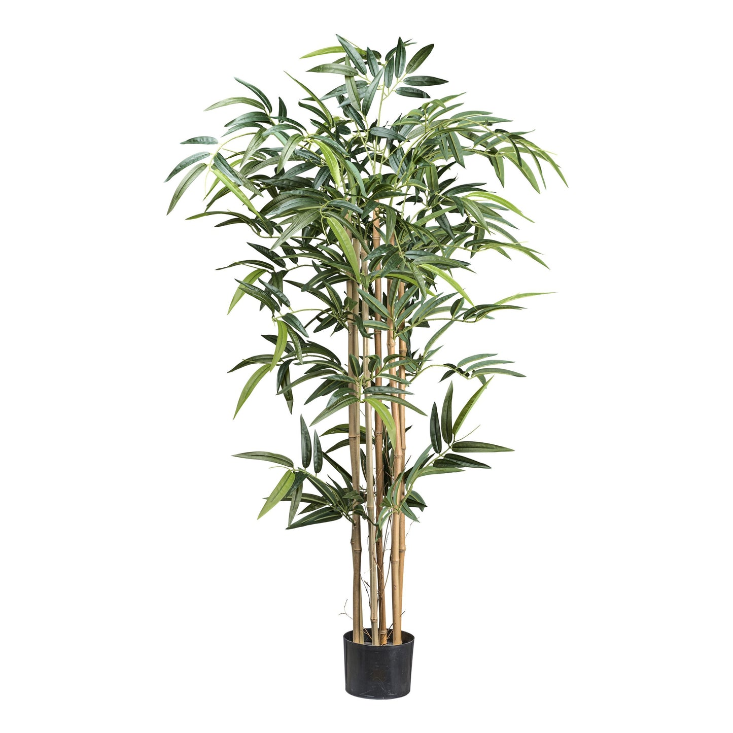 Kunstpflanze Bambus 130 cm im Kunststofftopf – 480 Blätter, Naturstamm & pflegeleicht