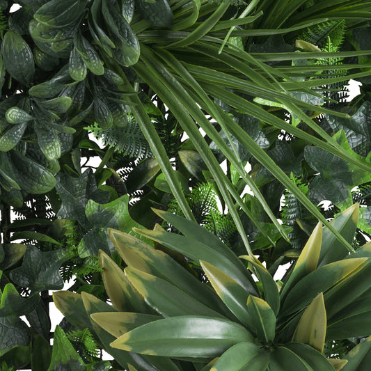 Premium UV-beständige Kunststoff-Blättermatte 100x100cm, grün, schwer entflammbar