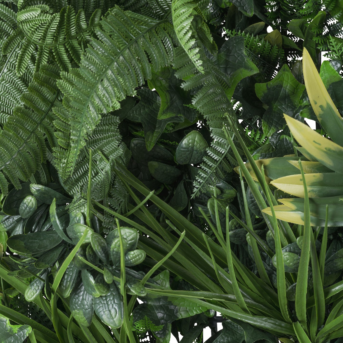 Premium UV-beständige Kunststoff-Blättermatte 100x100cm, grün, schwer entflammbar