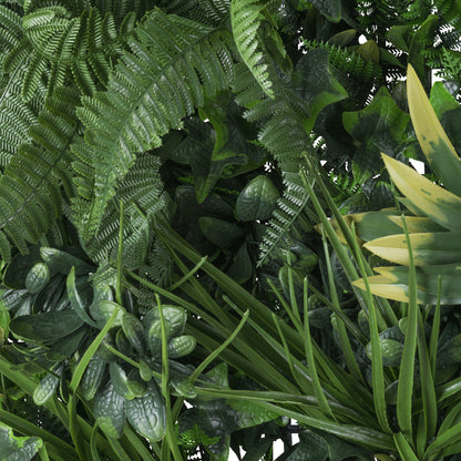 Premium UV-beständige Kunststoff-Blättermatte 100x100cm, grün, schwer entflammbar