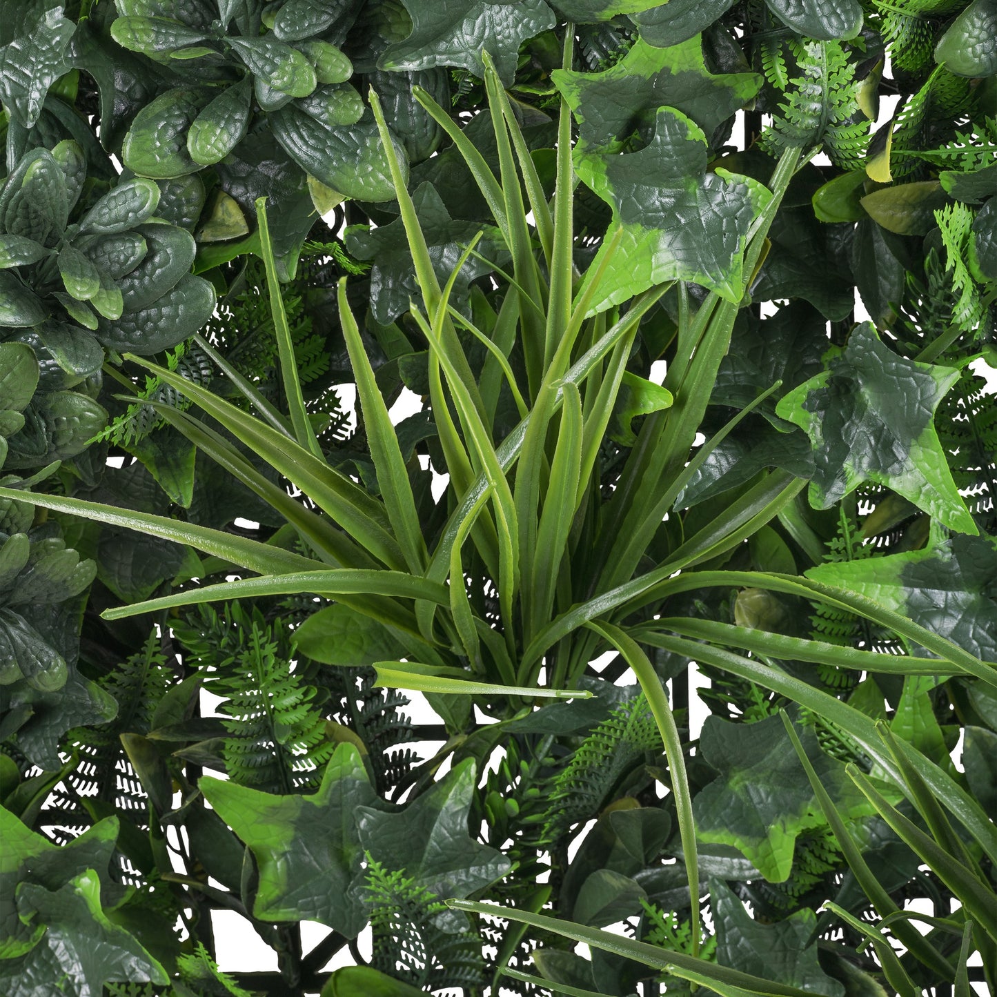 Premium UV-beständige Kunststoff-Blättermatte 100x100cm, grün, schwer entflammbar